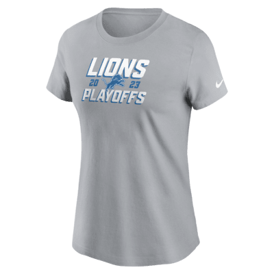 Playera Nike de la NFL para mujer Detroit Lions 2023 NFL Playoffs ...