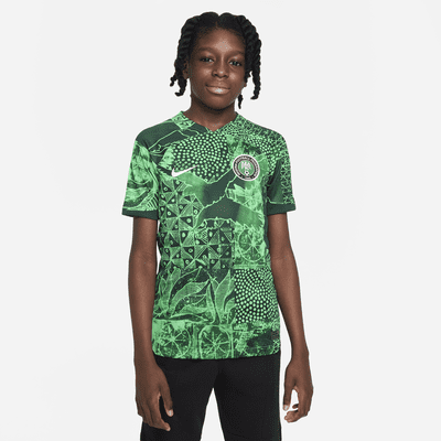 Nigeria 2022/23 Stadium Home Big Kids' Nike Dri-FIT Soccer Jersey