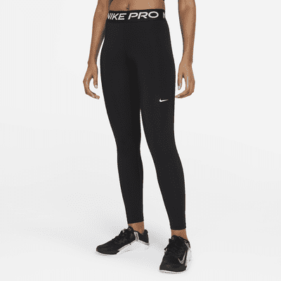 Nike Pro Women's Mid-Rise Mesh-Paneled Leggings