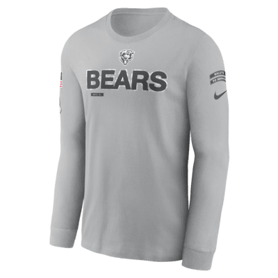 Chicago Bears Salute to Service Mascot Edge Legend Men's Nike NFL Long-Sleeve T-Shirt