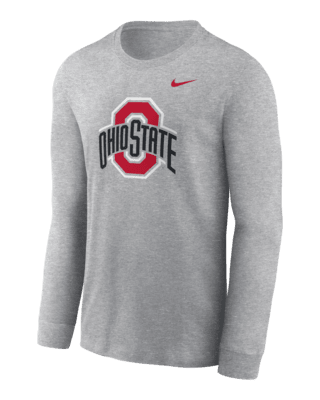 Мужская футболка Ohio State Buckeyes Primary Logo Nike College Long-Sleeve