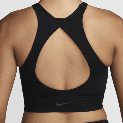 สปอร์ตบราผู้หญิงคอสูงซัพพอร์ตบางเบามีซับในเบาบาง Nike One Twist