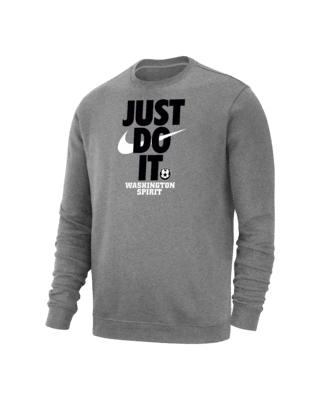 Мужской свитшот Washington Spirit Club Fleece Nike Soccer Crew-Neck