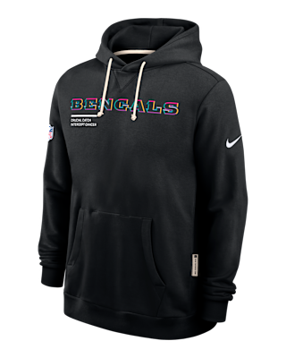 Мужское худи Cincinnati Bengals Crucial Catch Sideline Nike Dri-FIT NFL Pullover Hoodie