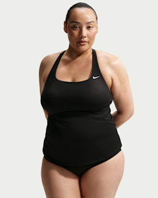 Женские  Nike Swim Effortless Essential Square Neck Tankini (Plus Size)