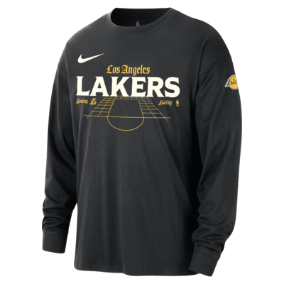 Los Angeles Lakers Men's Nike NBA Long-Sleeve Max90 T-Shirt. Nike CA