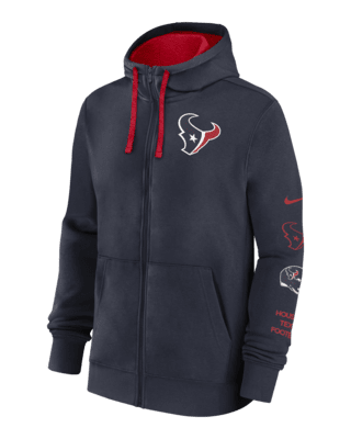 Мужское худи Houston Texans Club Nike NFL Full-Zip Hoodie