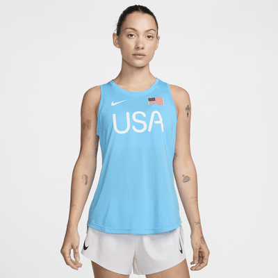 Camiseta de tirantes de correr Nike Dri-FIT para mujer USA One