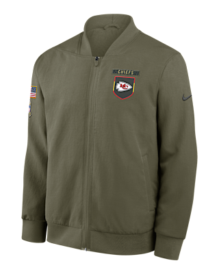 Мужская куртка Kansas City Chiefs Salute to Service Sideline Nike NFL Full-Zip Bomber