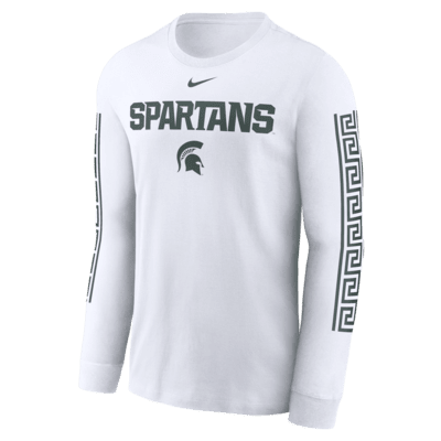 Michigan State Spartans Local Spirit Slogan Men's Nike College Long-Sleeve T-Shirt