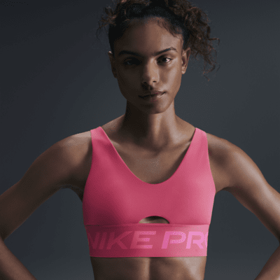 Nike Pro Indy Plunge Orta Destekli Pedli Kadın Spor Sütyeni