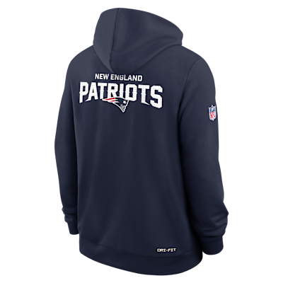 New England Patriots Initial Home Sideline Men's Nike Dri-FIT NFL Pullover Hoodie