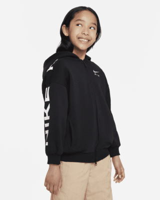 Подростковое худи Nike Air Club Fleece Big Kids' (Girls') Oversized Full-Zip Hoodie