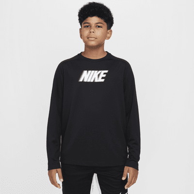 Nike Dri-FIT Multi+ Big Kids' (Boys') Long-Sleeve Top (Extended Size)