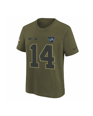 Детская футболка Amon-Ra St. Brown Detroit Lions Salute to Service Big Kids’ Nike NFL