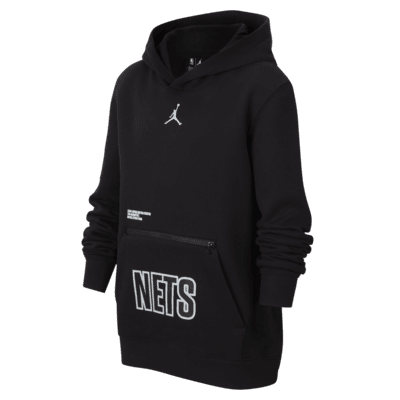 Brooklyn Nets Courtside Statement Edition Big Kids' Jordan NBA Fleece Pullover Hoodie