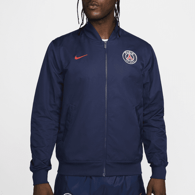 Giacca bomber da calcio in tessuto sfoderato Nike Paris Saint-Germain Sport Essentials – Uomo