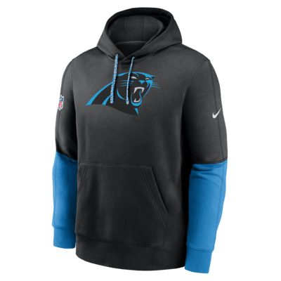 Sudadera con gorro sin cierre de la NFL Nike para hombre Carolina Panthers Sideline Team Issue Club