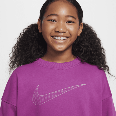 Nike Sportswear Club Fleece extragroßes Sweatshirt für ältere Kinder (Mädchen)