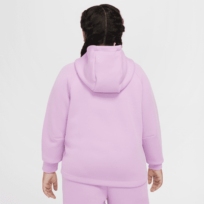 Nike Sportswear Tech Fleece Big Kids' (Girls') Full-Zip Hoodie (Extended Size)