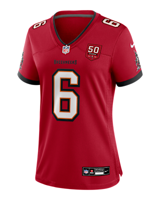 Женские джерси Baker Mayfield Tampa Bay Buccaneers 50th Anniversary Women’s Nike NFL Game Jersey