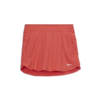 red nike golf skirt