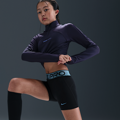 Nike Pro Big Kids' (Girls') Dri-FIT 3" Shorts with Shine Accents