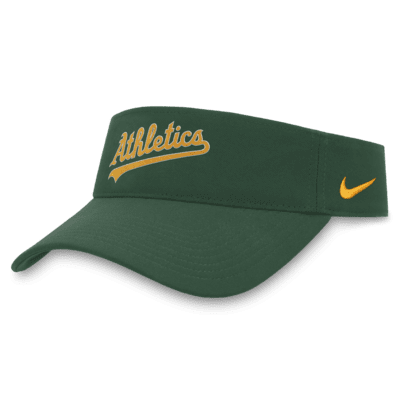 Visera Nike Dri-FIT MLB para hombre Oakland Athletics Wordmark