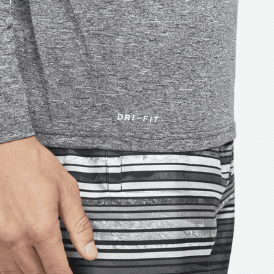 Nike Camiseta Hydroguard de natación de manga larga de tela jaspeada para hombre