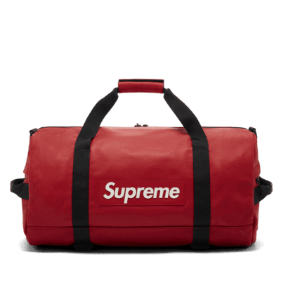 SUPREME x NIKE Red Leather Duffel Bag not OFF WHITE BACKPACK BAPE LV,  Luxury, Bags & Wallets on Carousell