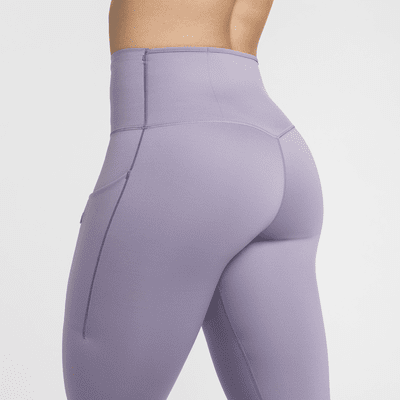 Leggings cropped de tiro alto y sujeción firme con bolsillos para mujer Nike Go