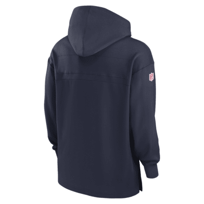 Sudadera con gorro sin cierre Nike de la NFL para hombre New England Patriots Sideline