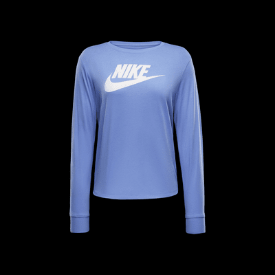 Playera de maga larga con logotipo para mujer Nike Sportswear Essentials