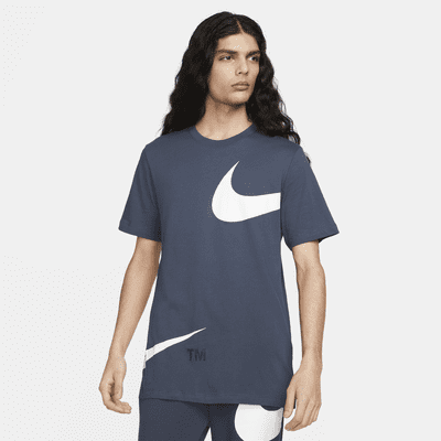 white navy blue nike shirt