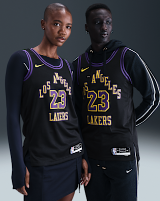 Мужские джерси LeBron James Los Angeles Lakers City Edition Nike Dri-FIT NBA Swingman Jersey