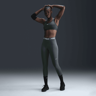 Nike Pro Women's Mid-Rise Mesh-Paneled Leggings