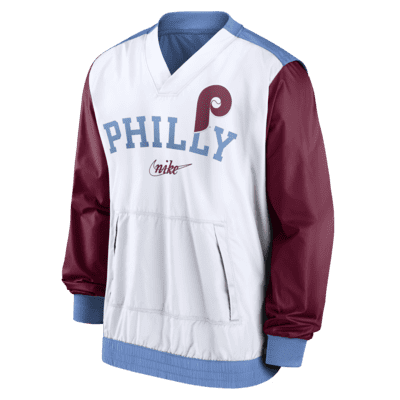 Nike Rewind Warm Up (MLB Philadelphia Phillies) Men's Pullover Jacket.