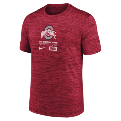 Ohio State Buckeyes Campus Center Block Velocity Men's Nike Dri-FIT College T-Shirt