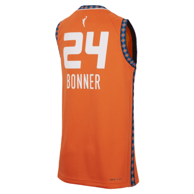 Jersey Nike Dri-FIT de la WNBA Swingman para niños talla grande DeWanna Bonner Connecticut Sun 2024 Explorer Edition