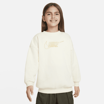 Sudadera de cuello redondo para niña talla grande Nike Sportswear Club Fleece