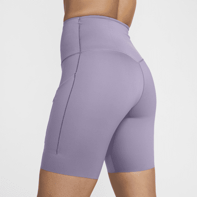 Nike Go Biker-Shorts (ca. 20 cm) mit starkem Halt, hohem Bund und Taschen für Damen