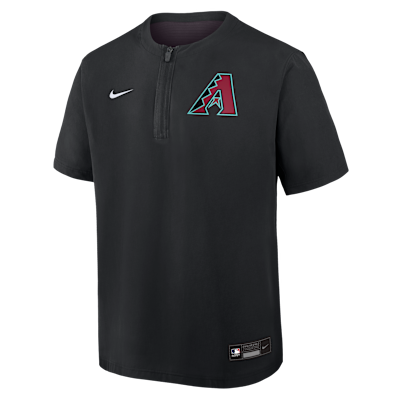Arizona Diamondbacks Authentic Collection Men's Nike Dri-FIT MLB 1/4-Zip Short-Sleeve Windshirt