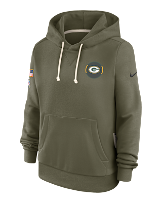 Женское худи Green Bay Packers Salute to Service Sideline Nike Dri-FIT NFL Pullover Hoodie