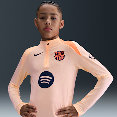 FC Barcelona Strike Third Big Kids' Nike Dri-FIT Total 90 Soccer Knit Drill Top