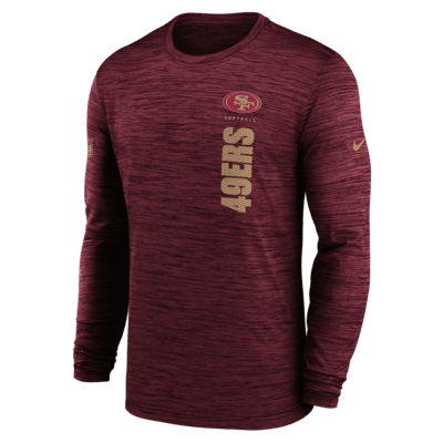 San Francisco 49ers Sideline Velocity Men's Nike Dri-FIT NFL Long-Sleeve T-Shirt