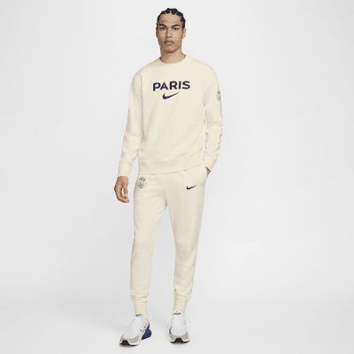 Tröja i sweatshirttyg med rund hals Paris Saint-Germain Club Nike Football för män