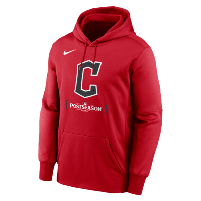 Sudadera con gorro sin cierre Nike Therma de la MLB para hombre Cleveland Guardians 2024 Postseason Authentic Collection