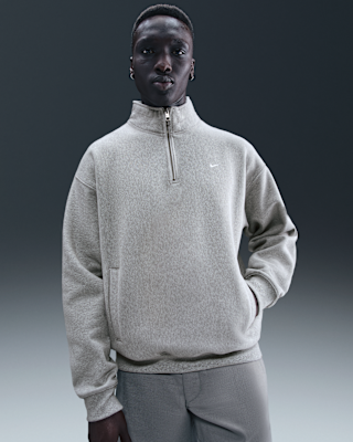 Мужские  Nike Solo Swoosh Fleece Quarter-Zip Top