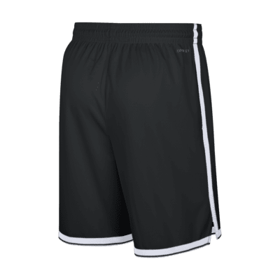 Brooklyn Nets 2024/25 Swingman Icon Edition Nike Dri-FIT NBA Replica shorts til store barn