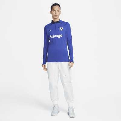 Camiseta de entrenamiento de fútbol Nike Dri-FIT para mujer Chelsea FC Strike